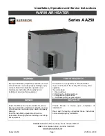 Preview for 1 page of Superior AA250 Series Installation, Operation And Service Instructions