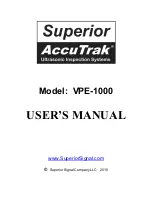 Preview for 1 page of Superior AccuTrak VPE-1000 User Manual