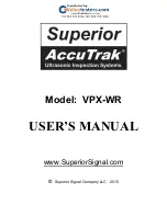 Preview for 1 page of Superior AccuTrak VPX-WR User Manual