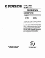 Superior BCF-3885 Installation Instructions Manual preview