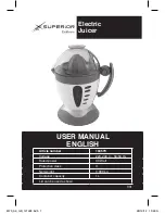 Superior Electric Juicer User Manual preview