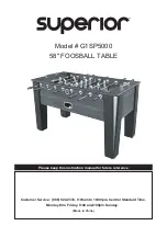 Preview for 1 page of Superior G1SP5000 Instruction Manual