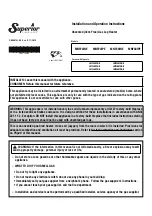 Superior MNF24INE Installation And Operation Instructions Manual preview