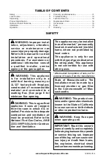 Preview for 2 page of Superior PHK18 Installation And Operation Instructions Manual