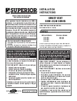 Superior SDDV-35 Installation Instructions Manual preview