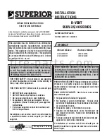 Preview for 1 page of Superior SSBV-3530CNE Installation Instructions Manual