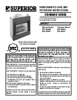 Superior STANDARD SERIES and Care And Operation Instructions Manual предпросмотр