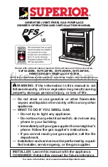 Preview for 1 page of Superior SVFS32NRK Owner'S Operation And Installation Manual