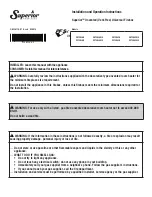 Superior VCT2036B Installation And Operation Instructions Manual preview