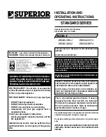 Superior VF4000-CHN-2 and Installation And Operating Instructions Manual preview