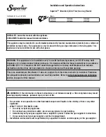 Preview for 1 page of Superior VFGT24NE Installation And Operation Instruction Manual