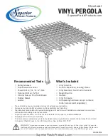 Superior VINYL PERGOLA Installation Manual preview