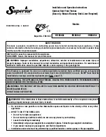 Preview for 1 page of Superior VRE6036 Assembly, Installation And Operation Instructions