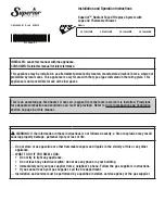 Preview for 1 page of Superior VRT4032ZMN Installation And Operation Instructions Manual