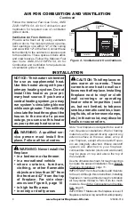 Preview for 8 page of Superior VRT4032ZMN Installation And Operation Instructions Manual