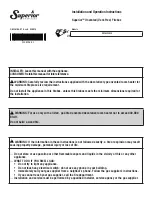 Preview for 1 page of Superior VRT43PFWS Installation And Operation Instructions Manual