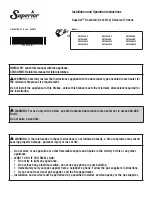 Preview for 1 page of Superior VRT4536RH Installation And Operation Instructions Manual