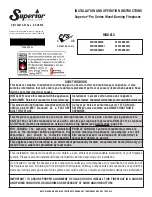 Superior WCT3036RH Installation And Operation Instructions Manual preview