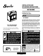 Preview for 1 page of Superior WCT6940WS Installation And Operation Instructions Manual