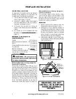 Preview for 4 page of Superior WRE3036WS Installation And Operation Instructions Manual