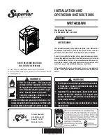 Preview for 1 page of Superior WRT4826WH Installation And Operation Instructions Manual