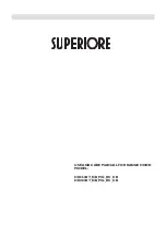 Preview for 1 page of Superiore HD361BT CB Use And Care Manual