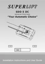 Preview for 1 page of Superlift SDO-5 DC FS 1000 Installation Instructions And User Manual