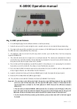 SuperLightingLED K-1000C Operation Manual предпросмотр