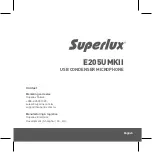 Superlux E205UMKII Manual preview