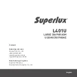 Superlux L401U Manual предпросмотр