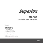 Superlux MA500 Series Manual предпросмотр