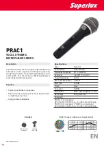 Superlux PRAC Series Manual preview