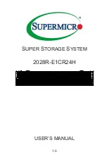 Preview for 1 page of Supermicro 2028R-E1CR24H User Manual