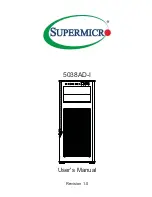 Supermicro 5038AD-I User Manual предпросмотр