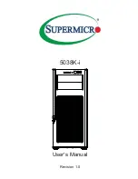 Supermicro 5038K-i User Manual preview