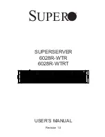 Предварительный просмотр 1 страницы Supermicro 6028R-WTR User Manual