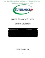 Preview for 1 page of Supermicro 6038R-E1CR16H User Manual