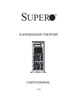 Предварительный просмотр 1 страницы Supermicro 7043P-8R User Manual