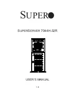 Supermicro 7044H-32R User Manual предпросмотр