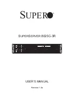 Предварительный просмотр 1 страницы Supermicro 8025C-3R User Manual