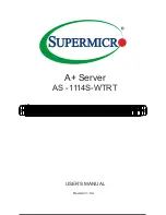 Preview for 1 page of Supermicro A+ AS-1114S-WTRT User Manual