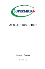 Supermicro AOC-S3108L-H8iR User Manual preview