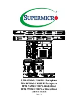 Предварительный просмотр 1 страницы Supermicro BPN-NVMe3-136NB-L User Manual