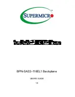 Предварительный просмотр 1 страницы Supermicro BPN-SAS3-116EL1 User Manual