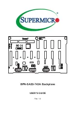 Supermicro BPN-SAS3-743A User Manual предпросмотр