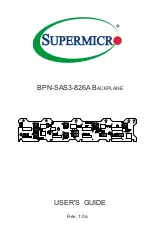 Preview for 1 page of Supermicro BPN-SAS3-826A Backplane User Manual