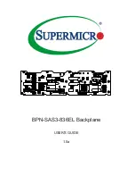 Supermicro BPN-SAS3-836EL User Manual preview