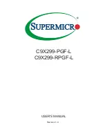 Supermicro C9X299-PGF-L User Manual предпросмотр