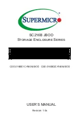 Supermicro CSE-216BE1C-R609JBOD User Manual preview