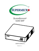 Supermicro E200-9AP User Manual предпросмотр